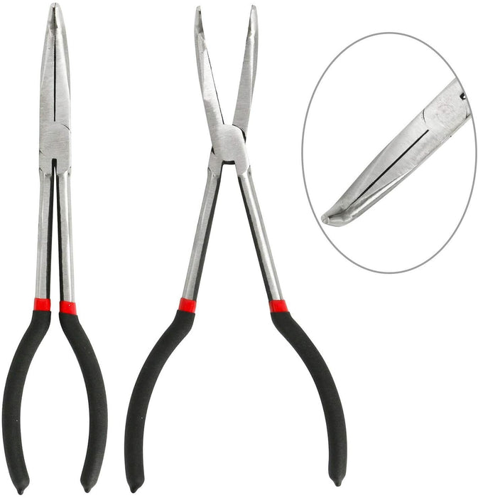 GRIP 5PCS 11"NEEDLE NOSE PLIERS SET LONG REACH PLIERS Long Reach Nose Pliers Set