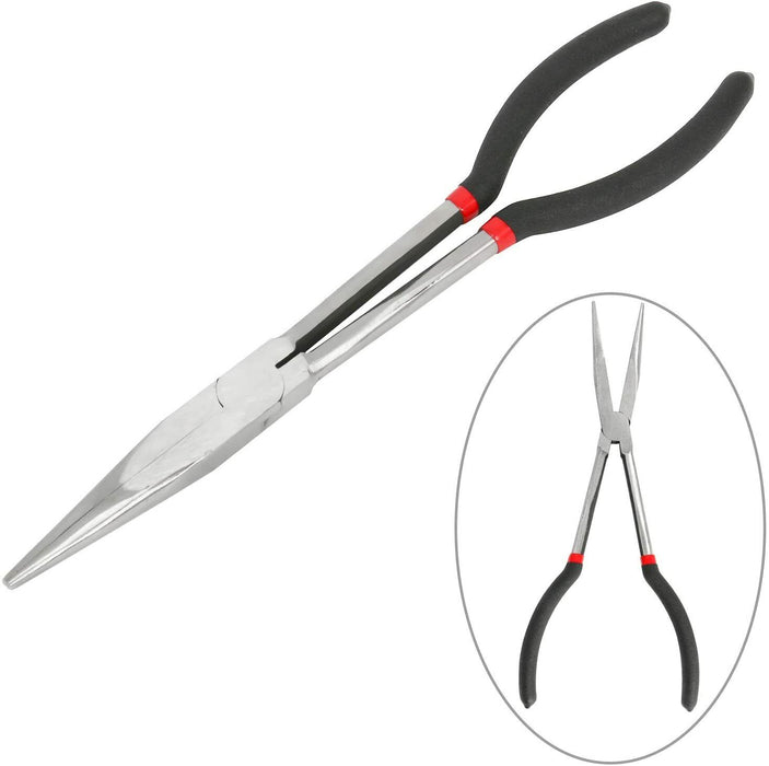 GRIP 5PCS 11"NEEDLE NOSE PLIERS SET LONG REACH PLIERS Long Reach Nose Pliers Set