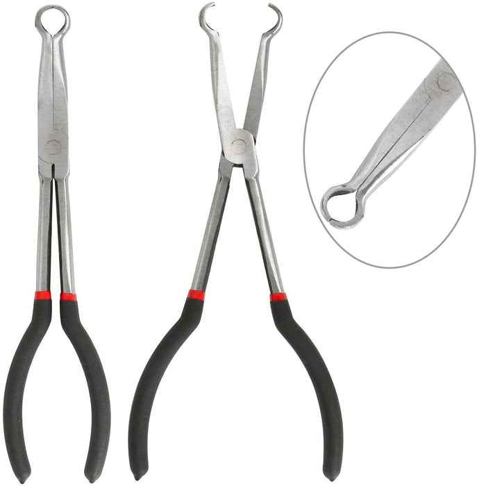 GRIP 5PCS 11"NEEDLE NOSE PLIERS SET LONG REACH PLIERS Long Reach Nose Pliers Set
