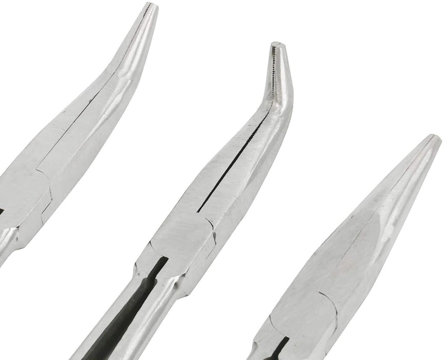 GRIP 5PCS 11"NEEDLE NOSE PLIERS SET LONG REACH PLIERS Long Reach Nose Pliers Set