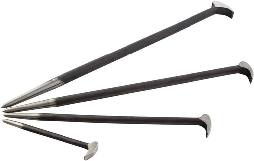 4pc ROLLING HEAD PRY BAR SET DROP FORGED HEAT TREATED STEEL 20" 16" 12" 6" - FISHER DISCOUNT