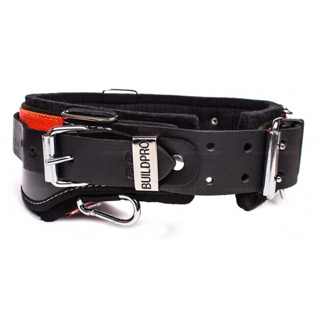 BuildPro Carpenters Builders Belt 38" Leather Heavy Duty Stitching LBBSRC38