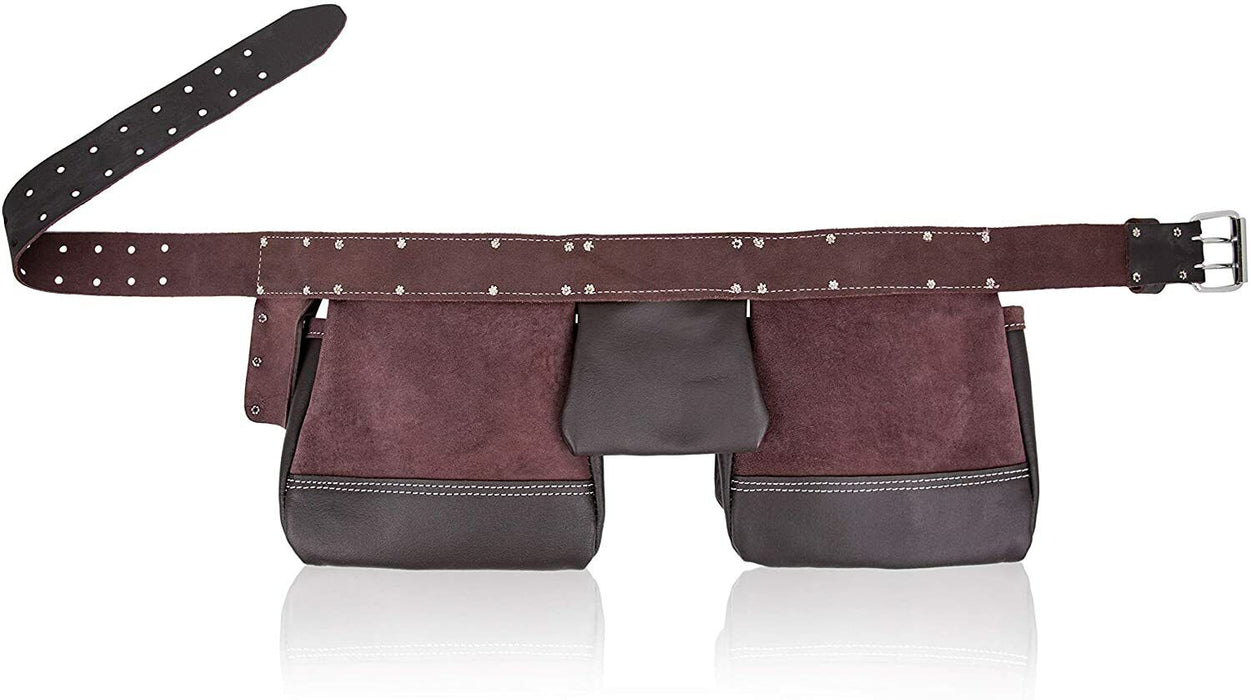 Nail bag 11 Pocket Professional Leather Tool Belt Carpenter 30-54” Size AU STOCK