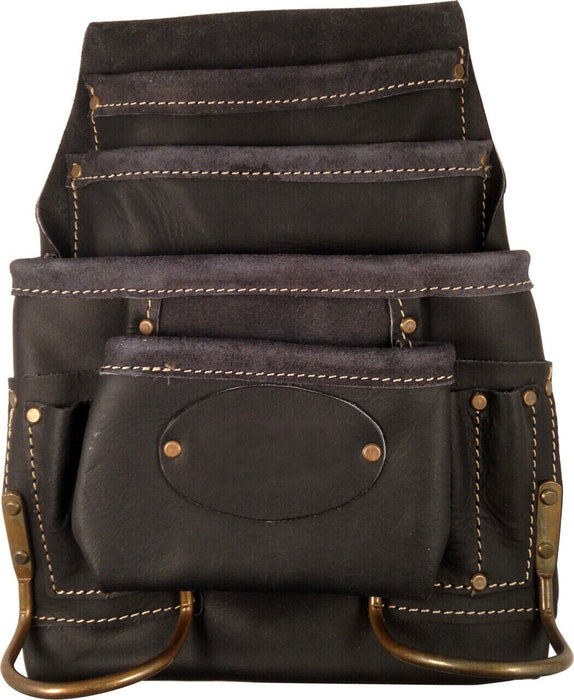 Leather Nail Bag Tool Belt Pouch apron, oil tanned top grade cow hide leather