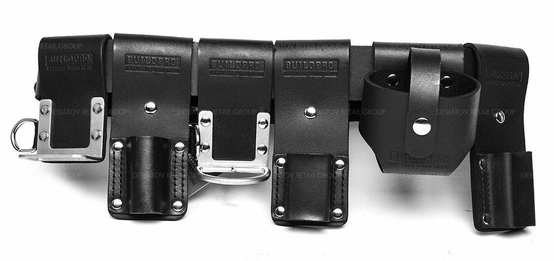 BuildPro Scaffolders Belt Kit Leather Heavy Duty Stitching LBBSBK