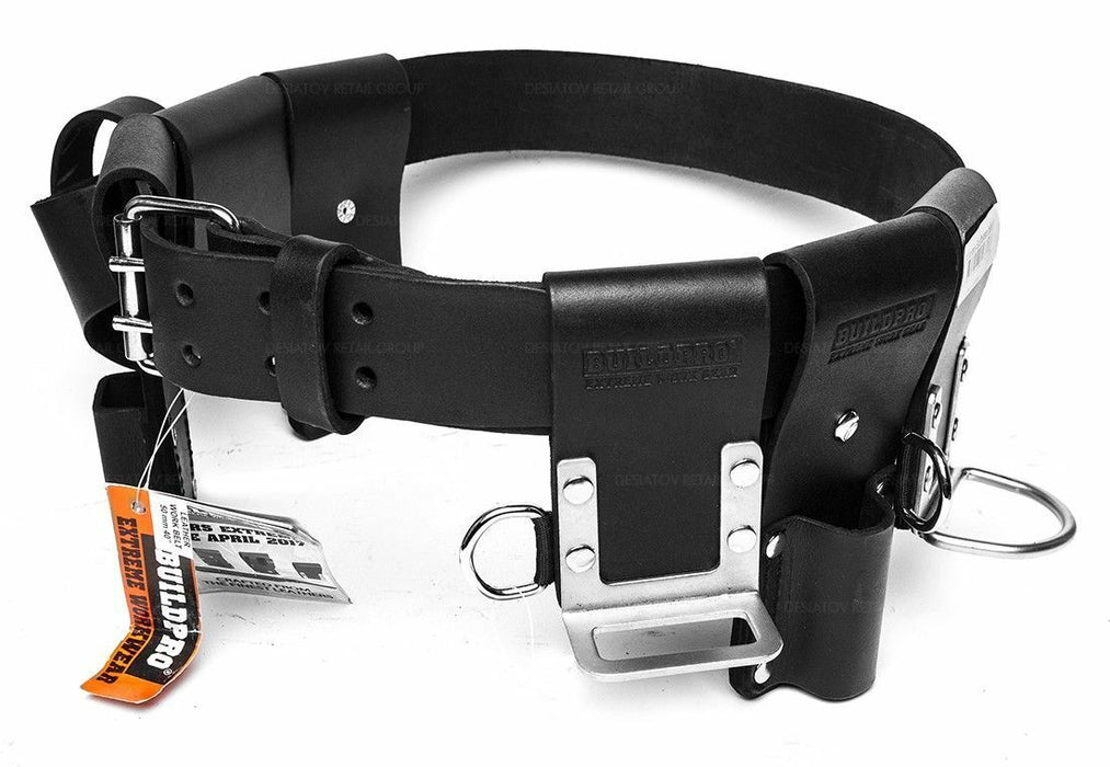 BuildPro Scaffolders Belt Kit Leather Heavy Duty Stitching LBBSBK