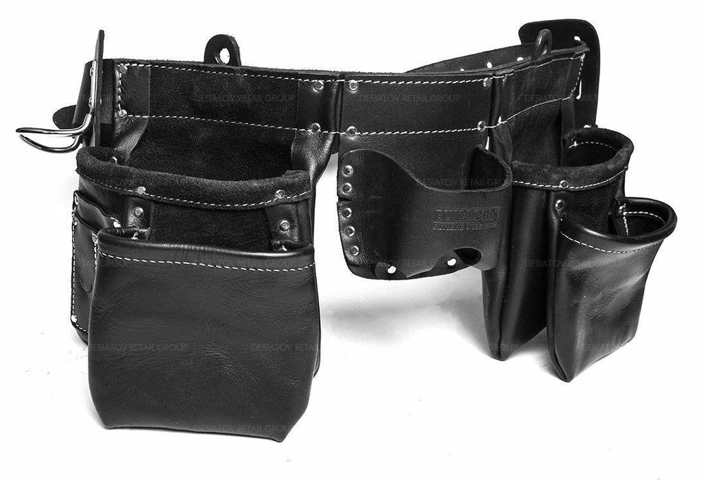 BuildPro Tool Belt Apron Premium Leather Heavy Duty Stitching LW31010