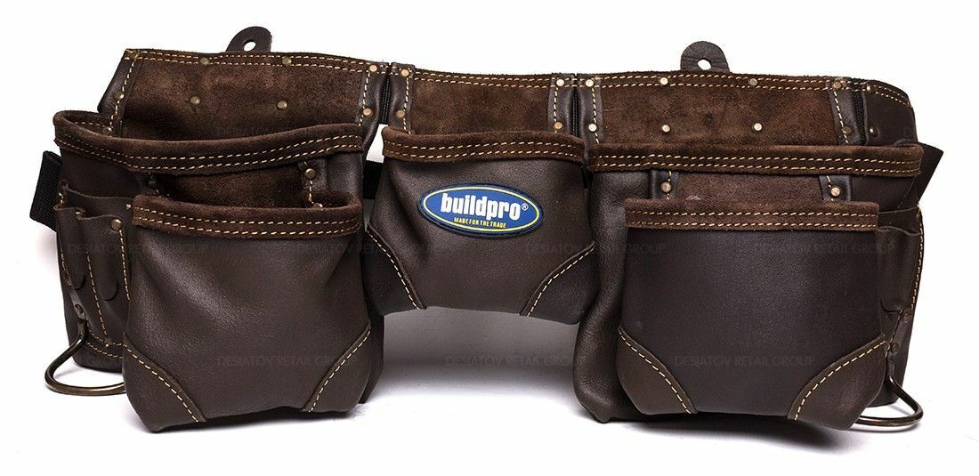 BuildPro Tool Belt Apron 11 Pocket OIL TANNED LEATHER LWTASP011