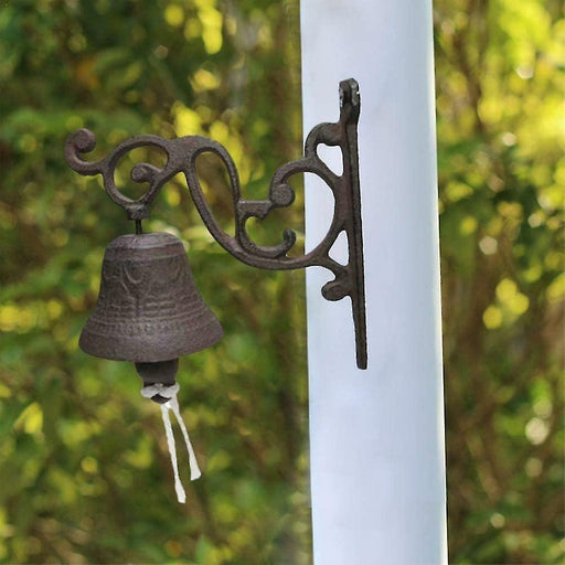 AU Cast Iron Antique Style Door Bell Bracket Wall Mounted Doorbell Garden - FISHER DISCOUNT