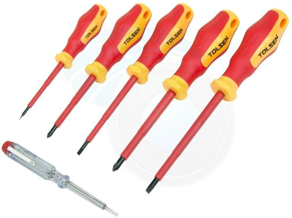 6 PCS VDE Certified ELECTRICIAN Insulated SCREWDRIVER SET 1000V Electrical Tool