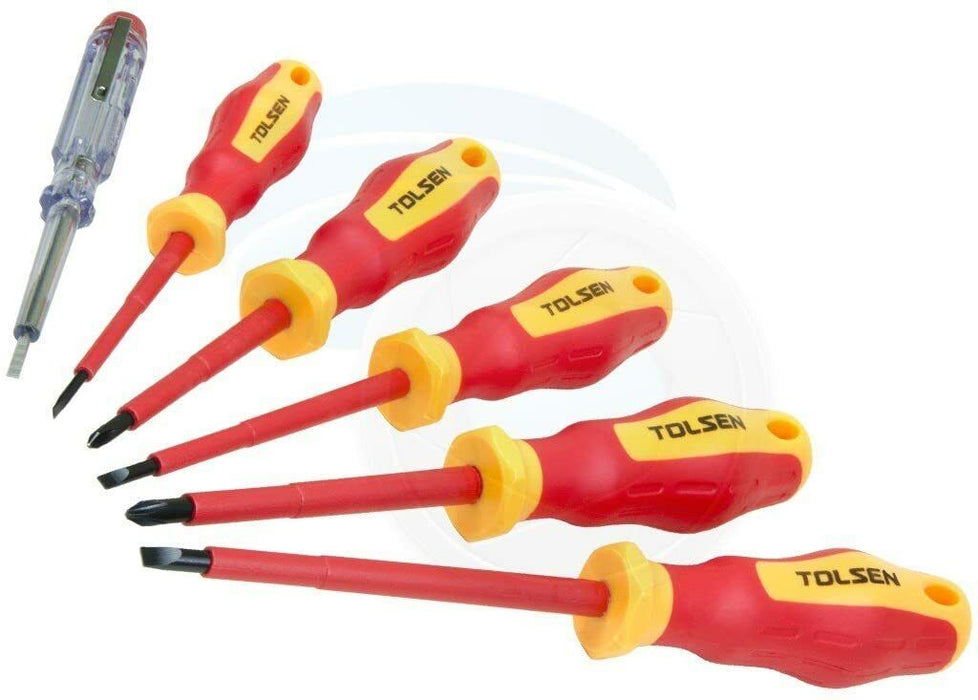 6 PCS VDE Certified ELECTRICIAN Insulated SCREWDRIVER SET 1000V Electrical Tool