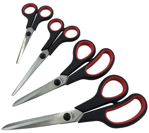 Scissors All Purpose, Titanium Ultra Sharp Scissors - Pack of 4 - FISHER DISCOUNT