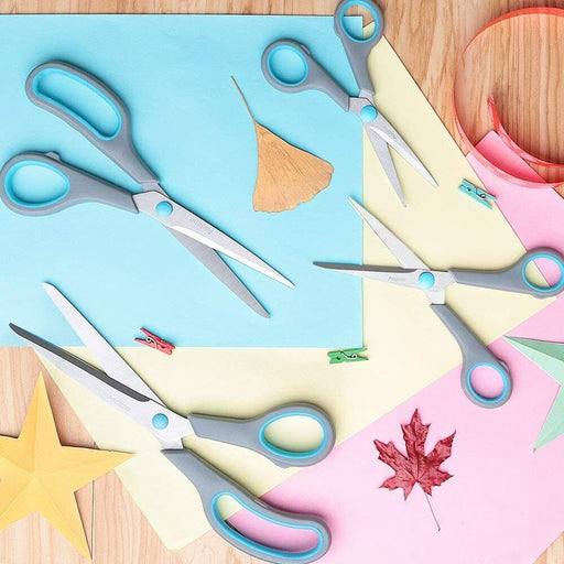 Scissors All Purpose, Titanium Ultra Sharp Scissors - Pack of 4 - FISHER DISCOUNT