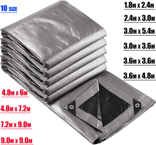Instahut Tarpaulin Tarp Poly Tarps Heavy Duty Canvas Camping Cover Tent 180gsm - FISHER DISCOUNT