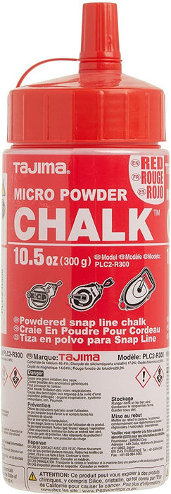 TAJIMA Red/Black/Blue/Red/Yellow/White MICRO POWER CHALK SNAP LINE CHALK 300g - FISHER DISCOUNT