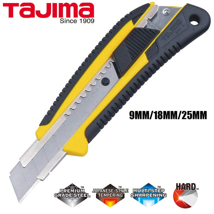 TAJIMA  GRI® COMFORT GRIP AUTO BLADE LOCK 9/18/25mm SNAP KNIFE