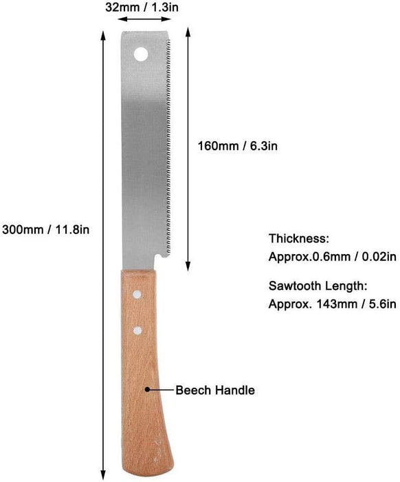 12'' Hand Saws Double Sided Flush Cut Tenon Saw with Wood Handle Woodworking AU