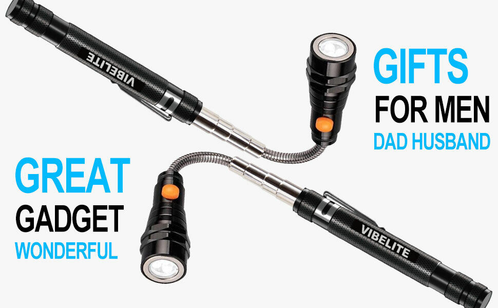 3 LED Flashlight Magnetic Torch Flexible Telescopic Pick-Up Lamp Worklight Tool