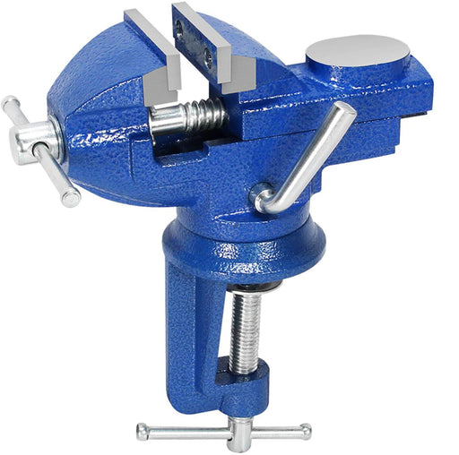 50mm MINI SWIVEL BENCH CLAMP Small Table Top Vice Rotating Base Flat Jaw AU - FISHER DISCOUNT