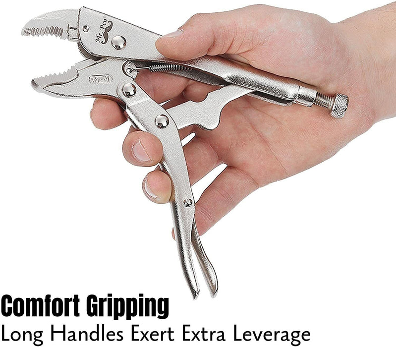 Curved Jaw Locking Plier Clamp weld Adjustable Vise Grip 10" 250mm hardened