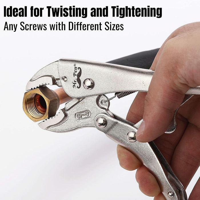 Curved Jaw Locking Plier Clamp weld Adjustable Vise Grip 10" 250mm hardened