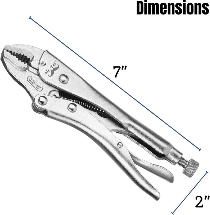 Curved Jaw Locking Plier Clamp weld Adjustable Vise Grip 10" 250mm hardened