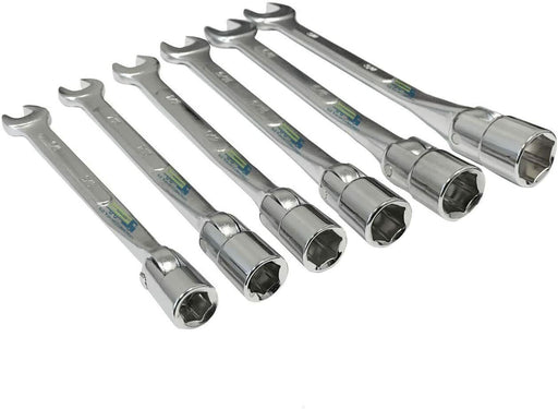 6 Pce Flexi Head Socket Wrench Set - Dual Head 10 11 12 13 14 15 16 17 18 19 - FISHER DISCOUNT