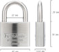 30/40/50mm Heavy Duty Stainless Steel Padlocks Marine Grade Padlocks 3 keys - FISHER DISCOUNT