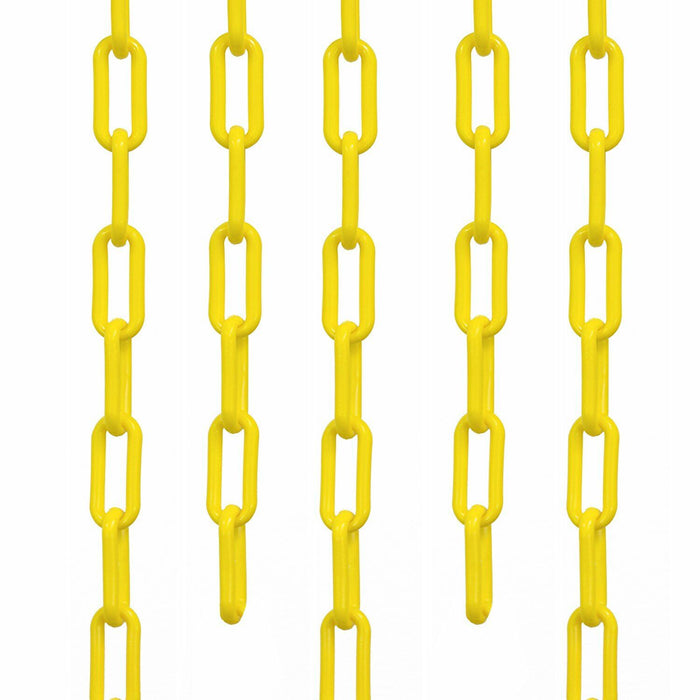 Yellow Plastic Safety Chain 6mm x 10 meter roll plastic link warning chain AU