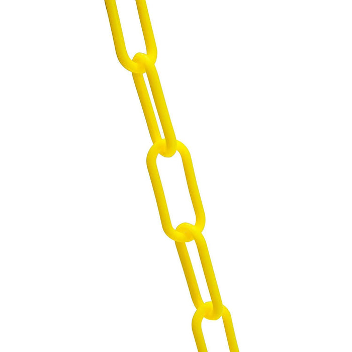 Yellow Plastic Safety Chain 6mm x 10 meter roll plastic link warning chain AU