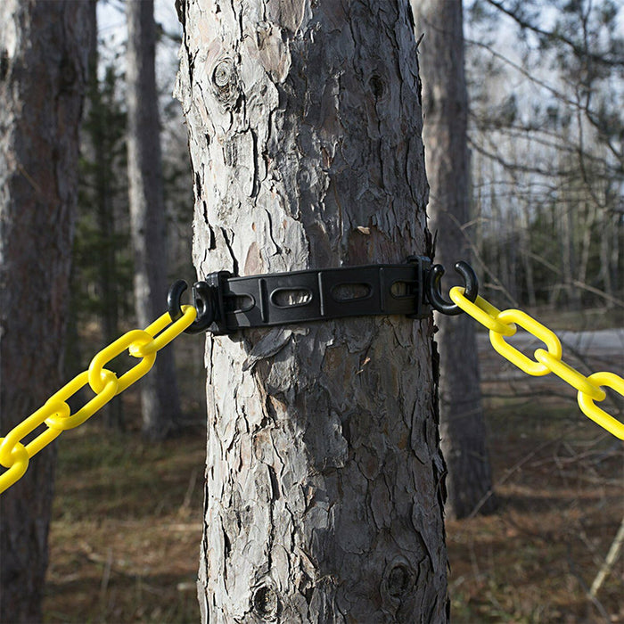 Yellow Plastic Safety Chain 6mm x 10 meter roll plastic link warning chain AU