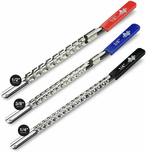 KING TONY Steel Socket Rail Set Holder Organizer 1/4" 3/8" 1/2" 3/4" Made Taiwan - FISHER DISCOUNT