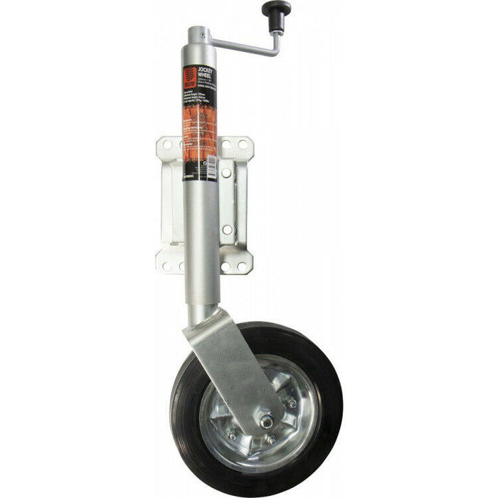 Heavy Duty 1" Jockey Wheel With Clamp Solid Rubber Tyre 440kg Rated Meets Aus St