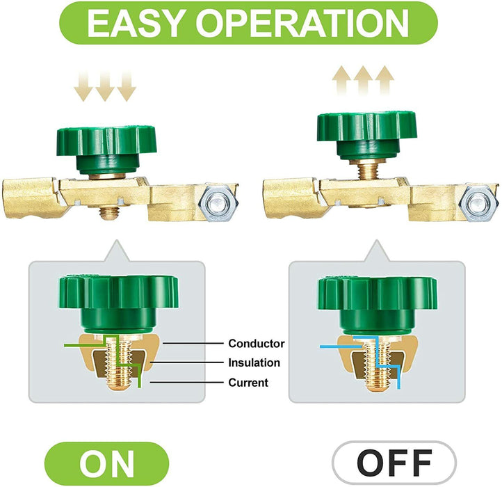 Car Battery Switch Isolator Terminal Quick Cut-off Disconnect Master Shut Kill