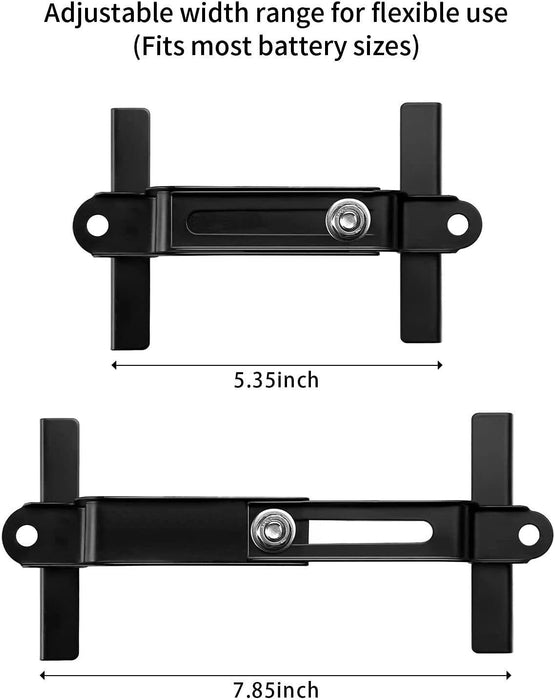 342x200mm Universal Car Battery Tray Clamp Bracket Metal Holder Large Adjustable
