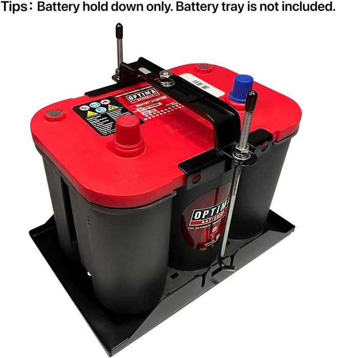 342x200mm Universal Car Battery Tray Clamp Bracket Metal Holder Large Adjustable