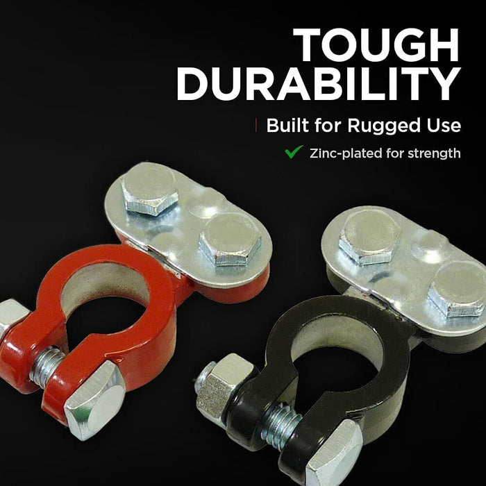 Heavy Duty Wing Nut Battery Terminal Pair | Set of 2 Marine Battery Terminals