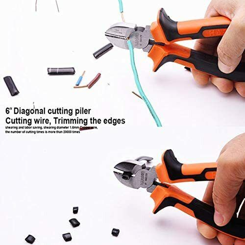 3pc Insulated Plier Set Linesman, Diagonal Side Cutters, Long Nose Pliers Elect