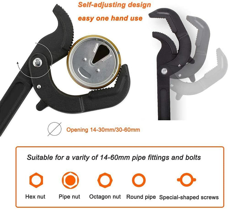 AU Universal Quick Snap and Grip Adjustable Wrench Spanner Multi-function Set - FISHER DISCOUNT