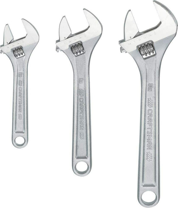 Force pro 3PC Adjustable Wrench Set Heavy Duty Shifter Spanner Wide 150 200 250m