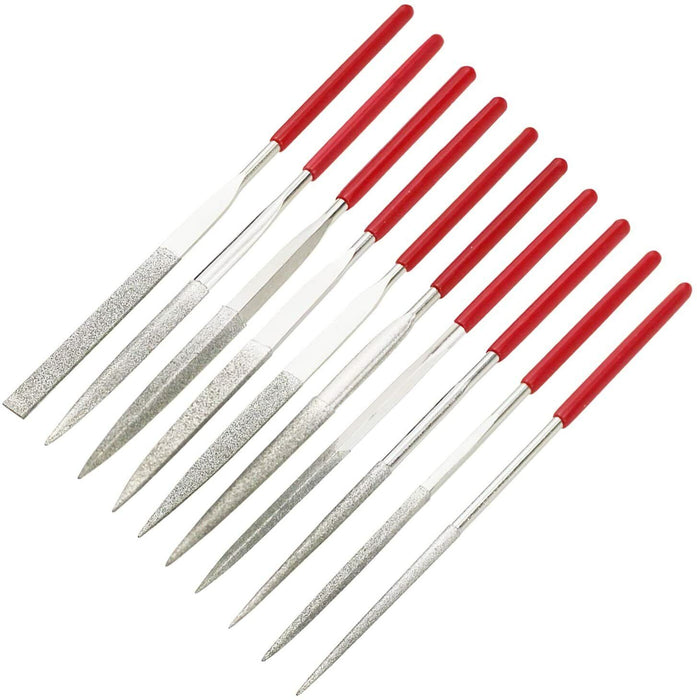 10 Pcs 140x3mm Diamond Mini Needle File Set For Metal Jeweler Wood Carving Craft