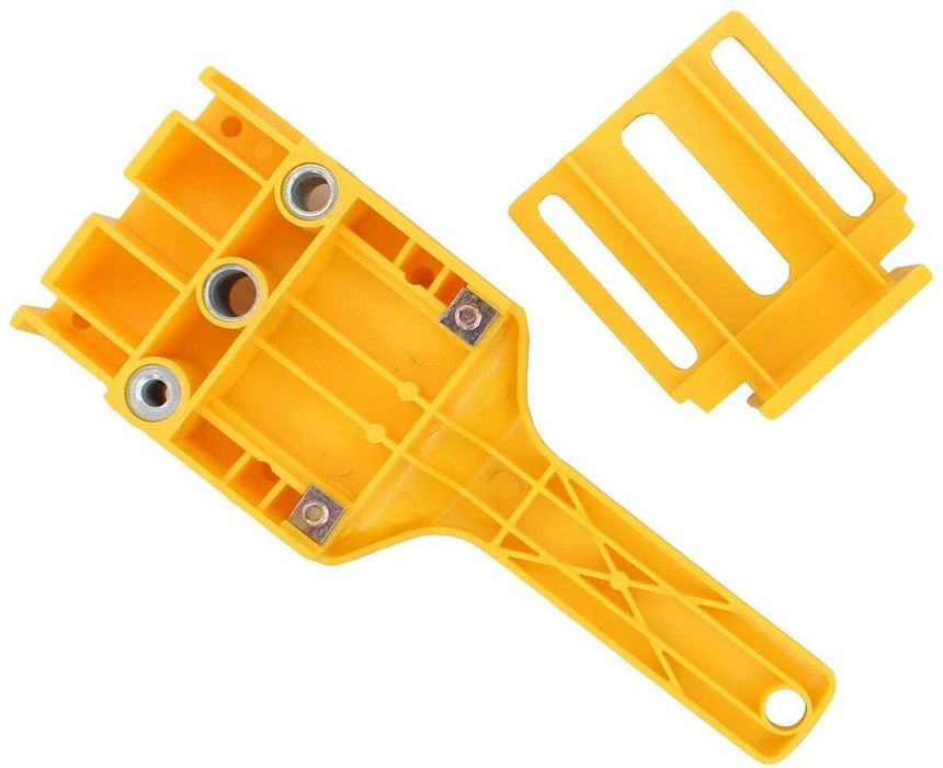 Handheld Woodworking Doweling Jig Drill Wood Guide Dowel Drilling Hole Saw Kit