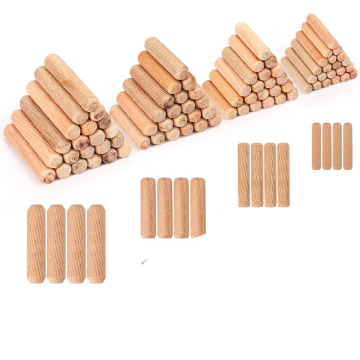 6mm 8mm 10mm Fluted Wooden Hardwood Timber Dowels Dowel Pin Pins Craft Cabinet - FISHER DISCOUNT