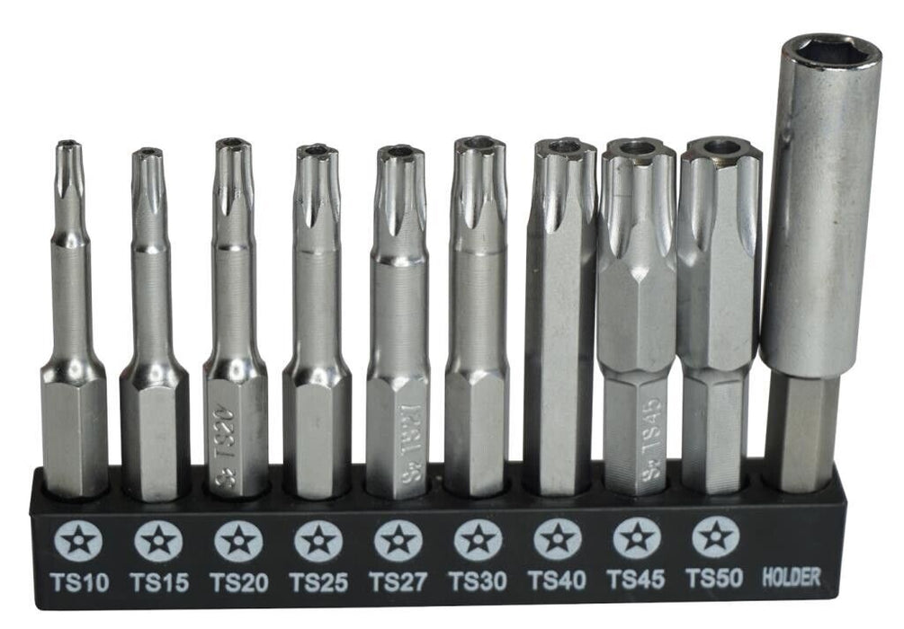 9PC Set S2 Steel Screwdriver Bits Bit Pentagonal TS10,15,20,25,27,30,40 45 50mm