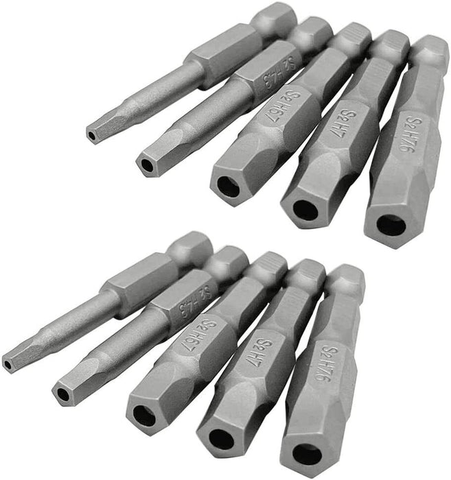 9PC Set S2 Steel Screwdriver Bits Bit Pentagonal TS10,15,20,25,27,30,40 45 50mm