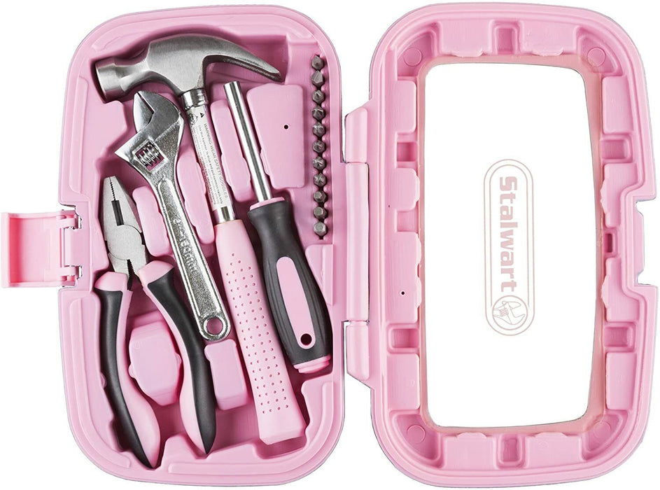 15 Piece Hardware DIY Tool Set and Workshop Kit Pink Lady Tool Her Carry Case - FISHER DISCOUNT