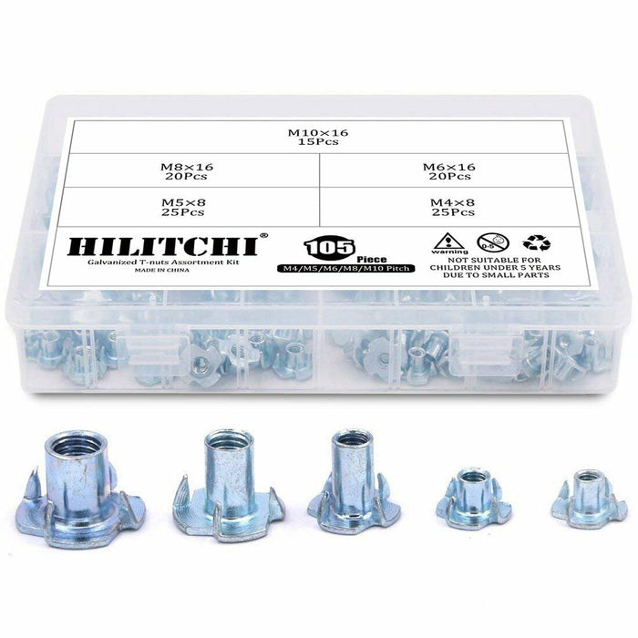 90x M3 M4 M5 M6 M8 Four Claws Nut T-nut Blind Rivet Threaded Inserts Furniture