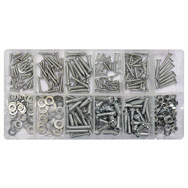 347 PC PIECE METRIC SIZE NUT AND BOLT SCREW ASSORTMENT HARDWARE KIT