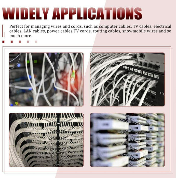 240PC Cable Clip Round Flat Wire Nail Clamps Wall Mount 5,6,8,9,10MM Fixing Nail