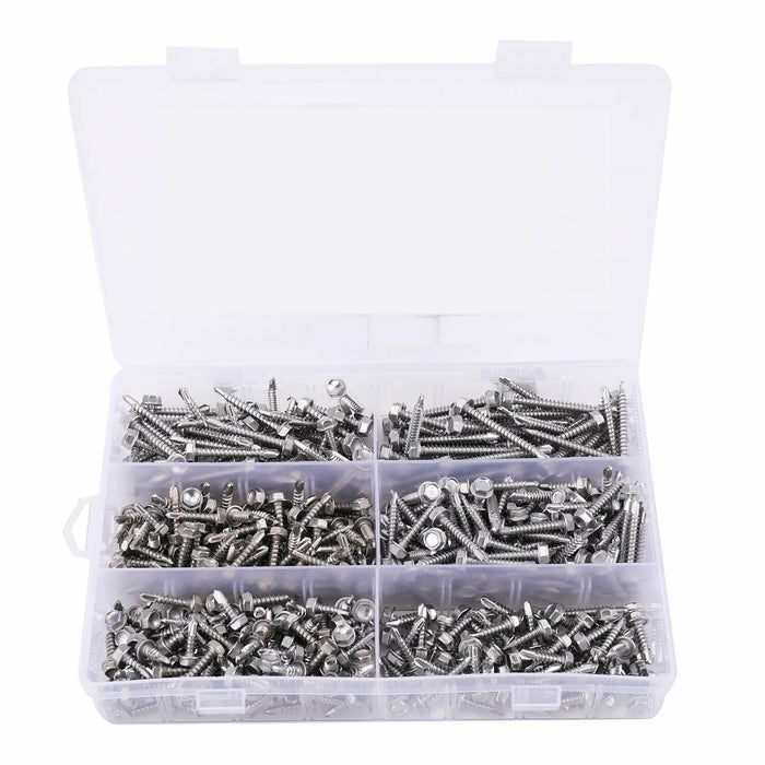 120pc Hexagonal Hex Head Self Drilling Tapping Screws Assortment Set - FISHER DISCOUNT